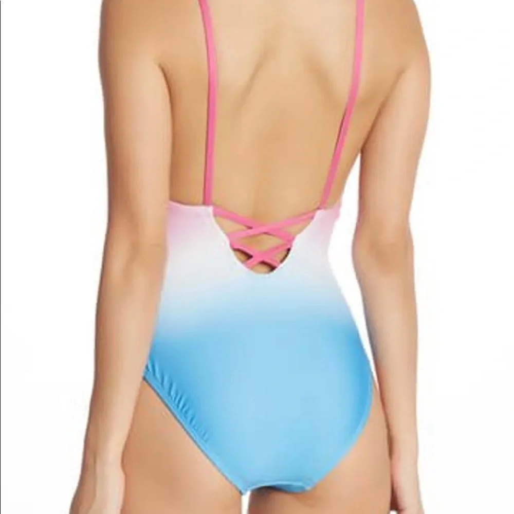 New Free Press Hailee Square Neck One-Piece Swimsuit